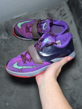 Nike KD Purple Basketball Sneakers with Mint Swoosh 3Y